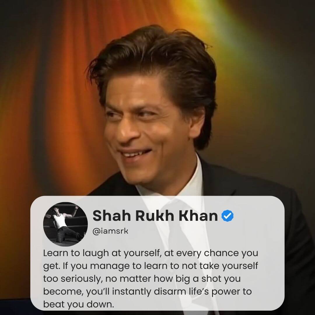 SRK learn to laugh saying