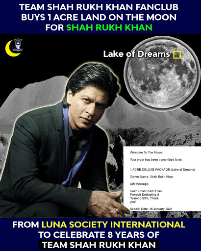 8 Years Of Team SRK Gift To SRK - Land on the moon
