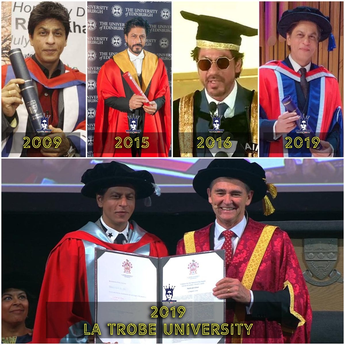 Dr. Shah Rukh Khan with 5 Honorary Doctorate