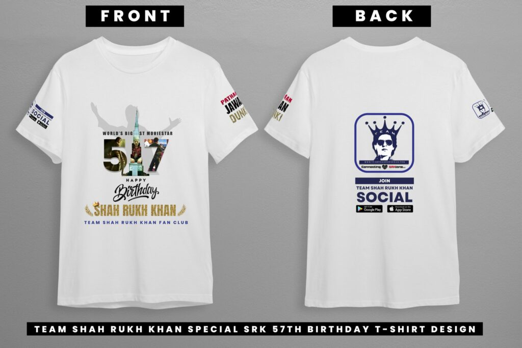 Shah Rukh Khan 57th Special Birthday T-Shirt