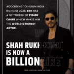 Shah Rukh Khan World's Richest Actor 2025 – How SRK Became the World’s Wealthiest Movie Star 19 Shah Rukh Khan billionaire richest actor 2025